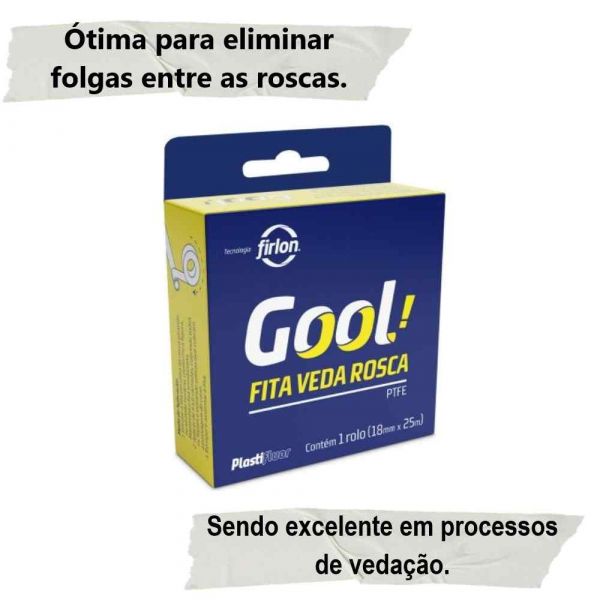 Fita Veda Rosca 18mmx25m Gool