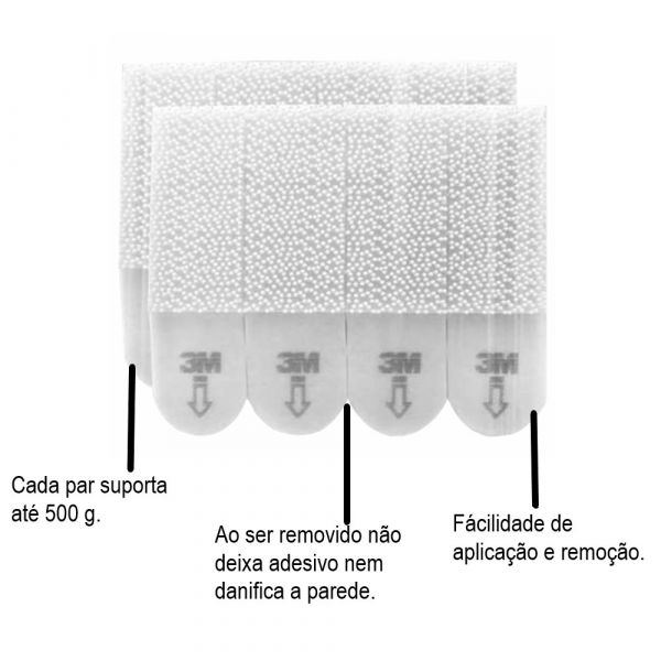 Fixa Quadro com Adesivo 4 und Command 3M