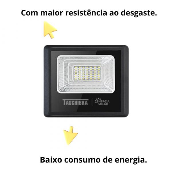 Refletor Led Solar TR Sun 25W 6500K Preto Taschibra