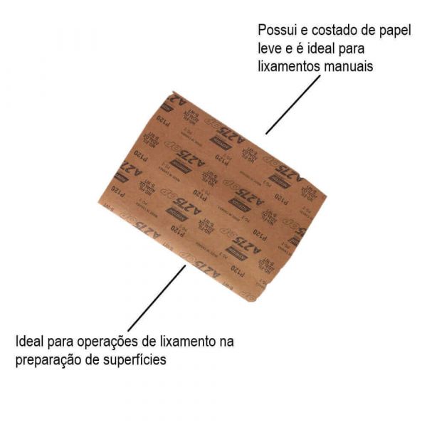 Folha De Lixa A Seco A-275 P0120 Norton
