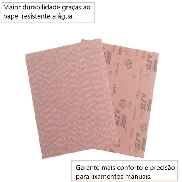 Folha de Lixa A Seco A-275 P0600 Norton