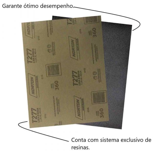 Folha Lixa D'Água Grão 360 230x280mm Norton