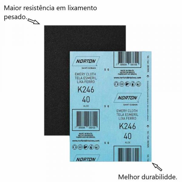 Folha de Lixa para Ferro G40 Norton