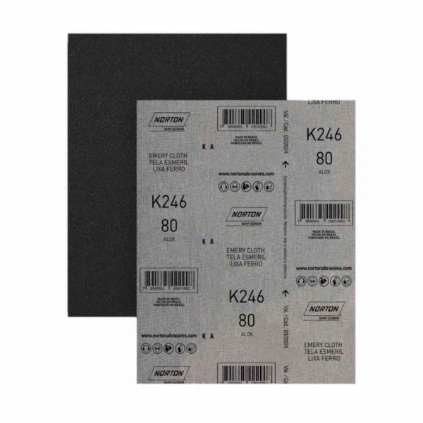 Folha de Lixa para Ferro Grão 80 Folha K 246 Norton