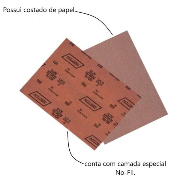 Folha de Lixa Seco A-275 P0400 Norton