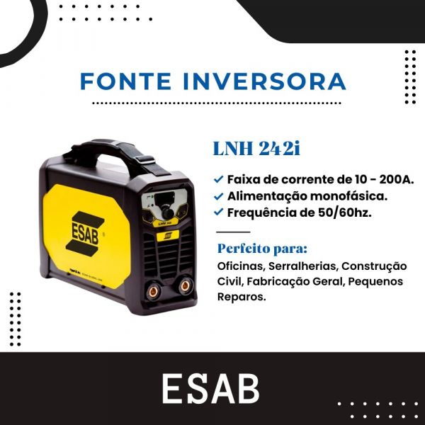 Fonte Inversora LHN 242i- 220V Esab