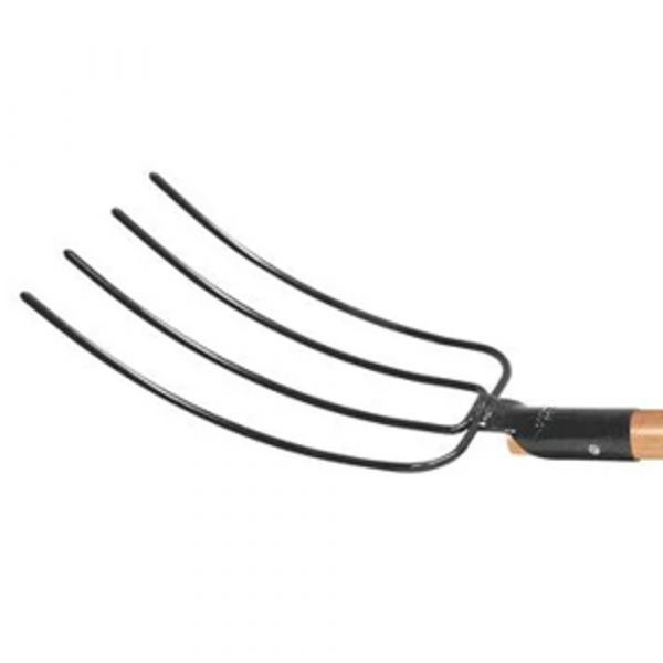 Forcado Reto com 4 Dentes com Cabo de Madeira 120cm Tramontina