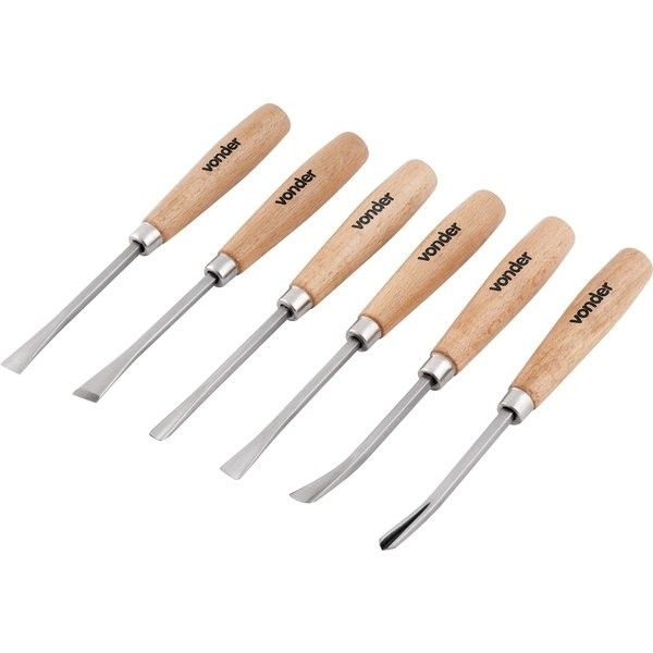 Jogo de Formões para Escultura 6 Peças - Vonder