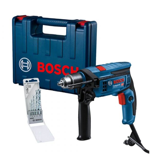 Furadeira de Impacto Bosch GSB 13 RE-MX5 - 750W 220V / 5 brocas e Maleta