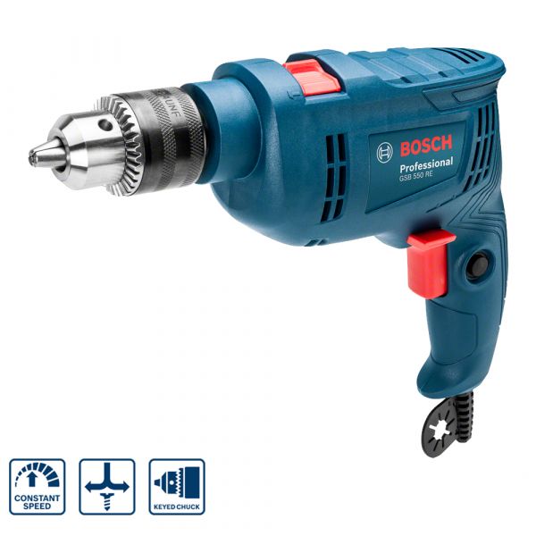 Furadeira de Impacto Bosch GSB 550 550W 220V 14 Acessórios