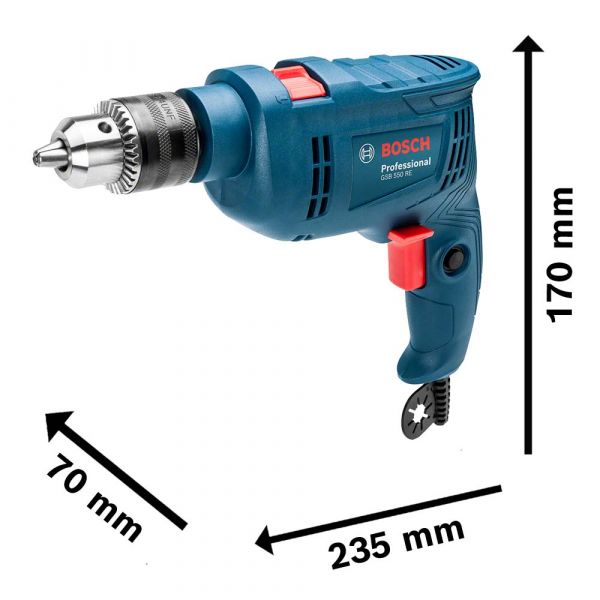 Furadeira de Impacto Bosch GSB 550 550W 220V 14 Acessórios