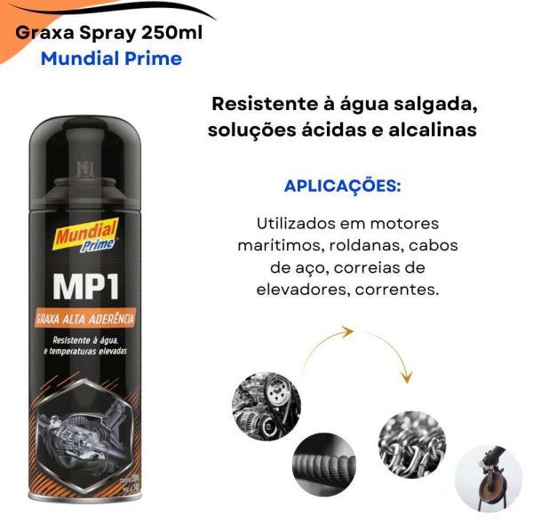 Graxa Spray 250ml Mundial Prime