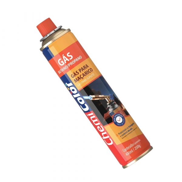 Gás Butano/Propano para Maçaricos 400ml Chemicolor