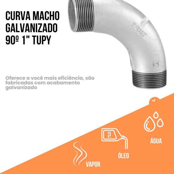 Curva Macho Galvanizado 90º 1