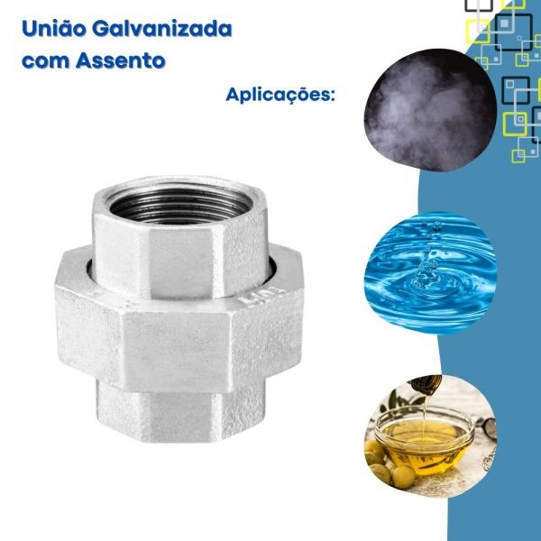 União Galvanizada com Assento Plano 1.1/4
