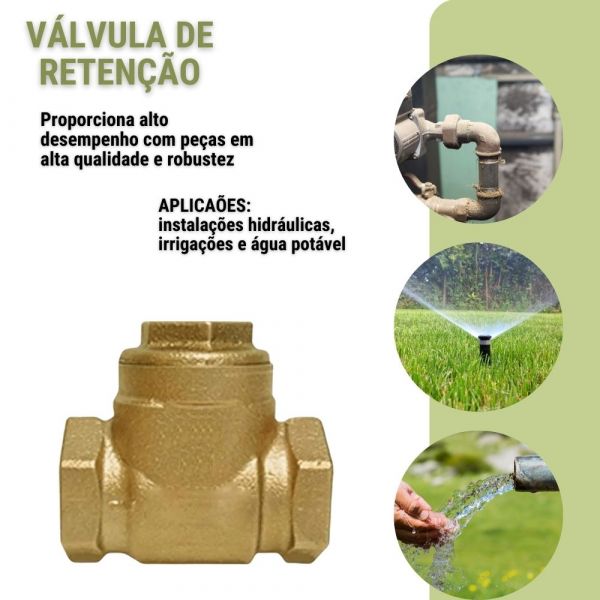 Válvula De Retenção Horizontal 1” DN25 Dulong