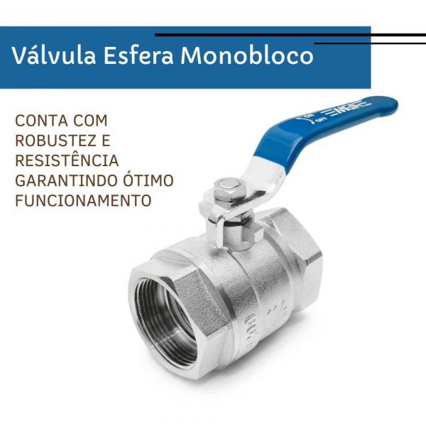 Válvula Esfera Monobloco 1” PP PN30 Mga