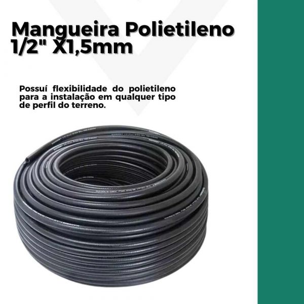100 Metros De Mangueira Polietileno 1/2