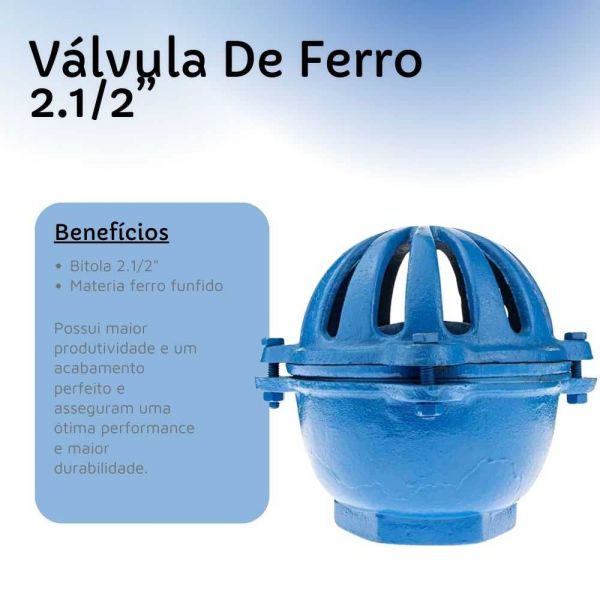 Válvula De Ferro 2.1/2” Ferreira Lopes