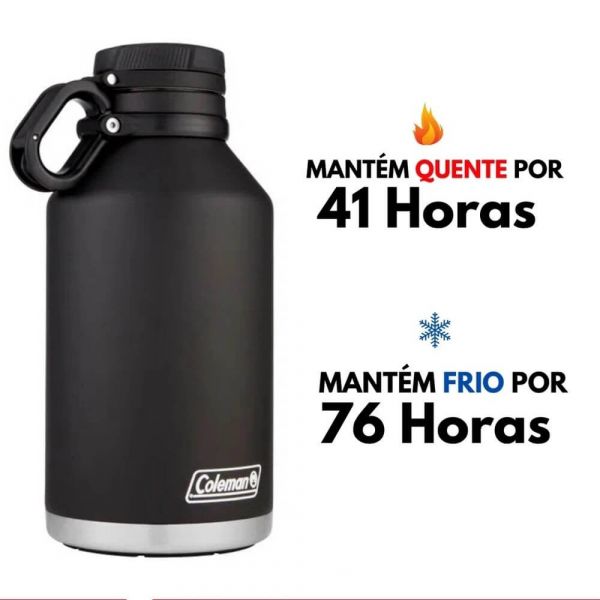 Garrafão Growler Térmico Inox Preto 1,9L Coleman