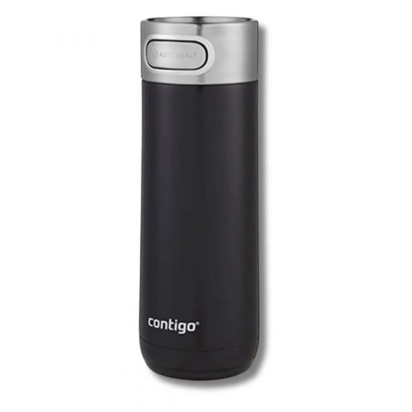 Garrafa Térmica 473ml Preta Inox Luxe 473ml Preta Squeeze  Contigo 