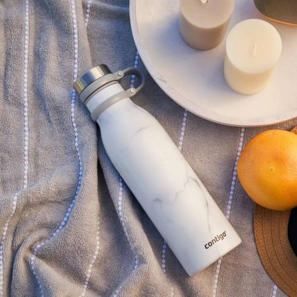 Garrafa Térmica Inox Parede Dupla Matterhorn Couture 591ml Marble Contigo