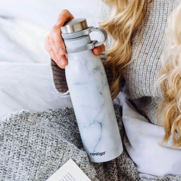 Garrafa Térmica Inox Parede Dupla Matterhorn Couture 591ml Marble Contigo