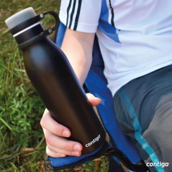 Garrafa Térmica Inox Parede Dupla Matterhorn 591ml Black Contigo 