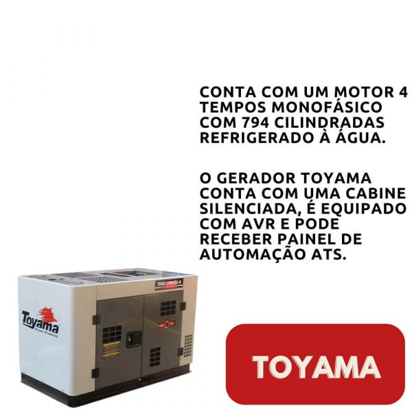 Gerador de Energia a Diesel TDWG12000SGE-N Toyama