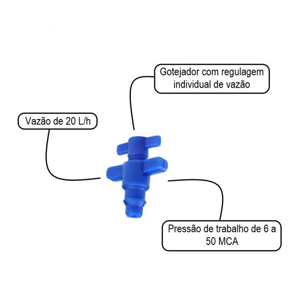 Gotejador Regulável Ga 2 Agrojet
