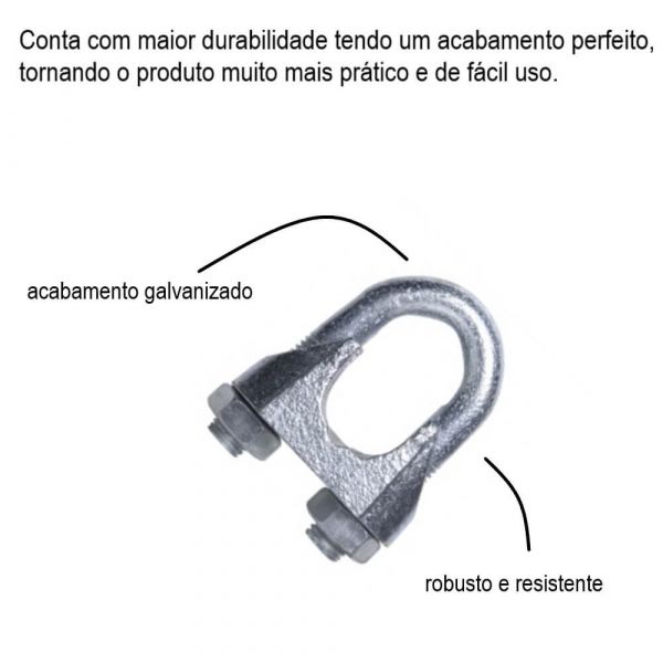 Grampo Leve 1/2” Para Cabo De Aço Carbostorm