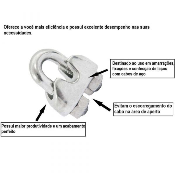 Grampo Para Cabo De Aço 1