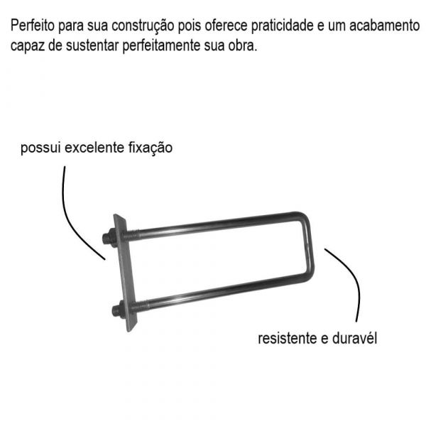 Grampo Para Construção 1/2” x 35cm Jg Industria