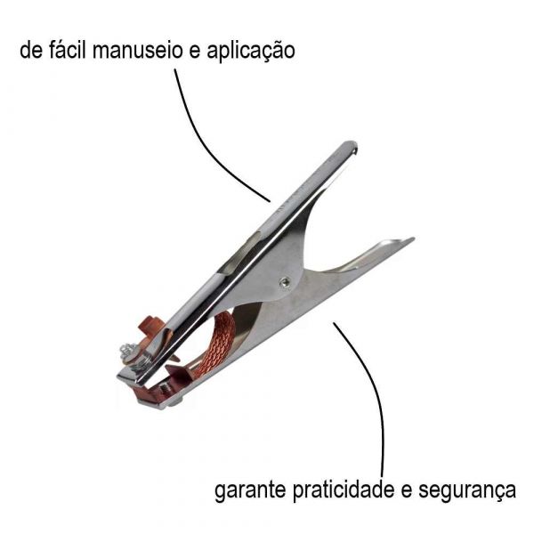 Grampo Terra Estampado 300A Carbografite