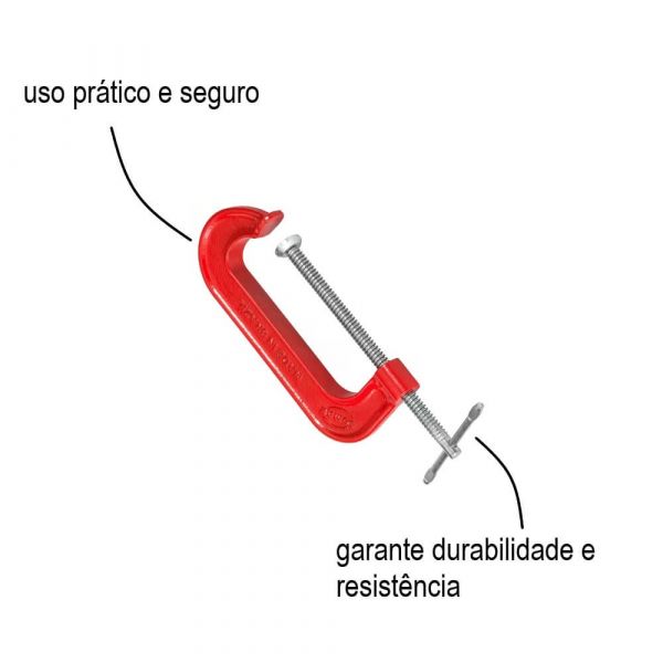 Grampo Tipo C Para Fixação Somar