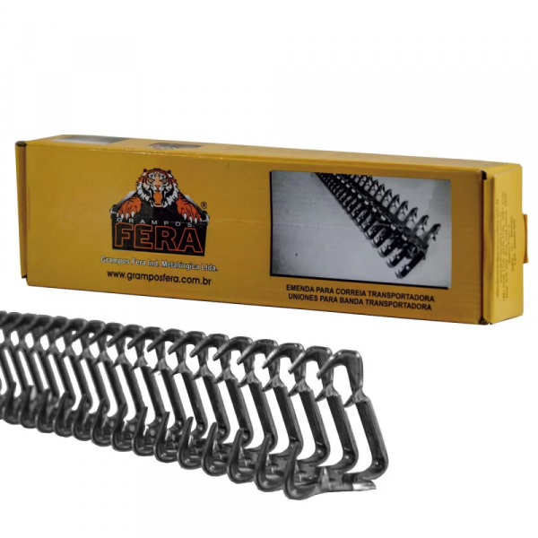 Grampos para Emenda de Correia F-15 Aço Grampos Fera