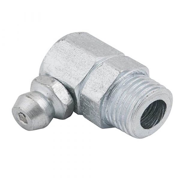 Graxeira Aço Zincado 90° 1/8” x 3/8” Vonder