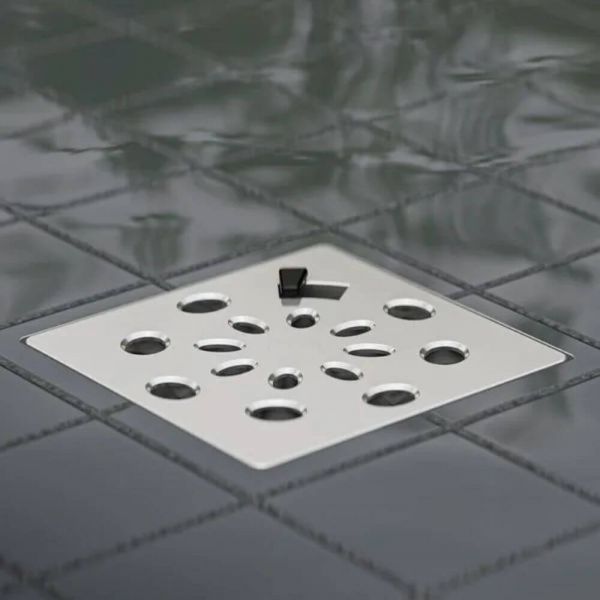 Grelha Quadrada 9,4 x 9,4cm com Anti-Inseto em PVC Branco Astra