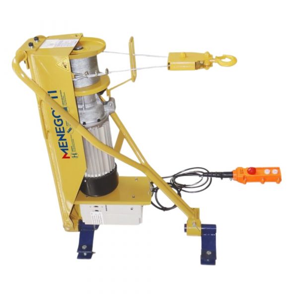 Guincho de Coluna Regulável 400Kg 30m Motor Monofásico Menegotti