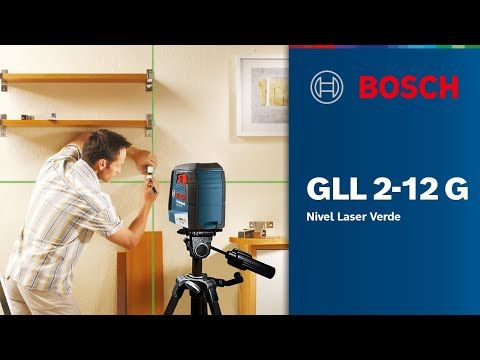 Nível Laser Verde Bosch GLL 2-12 G Alcance 12m Com Suporte