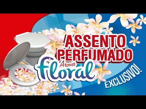 Assento Sanitário Almofadado Perfumado Floral Bellart Branco Durin