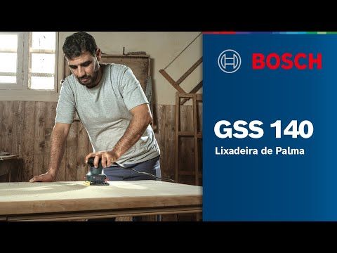 Lixadeira Orbital de Palma Bosch GSS 140 220W 220V 3 lixas