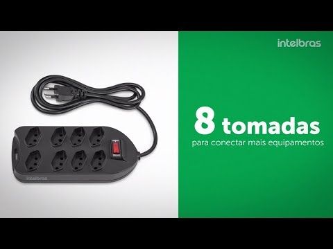 Filtro De Linha Protetor Preta 8 Tomadas Intelbras