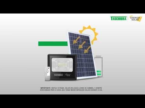 Refletor Led Solar TR SUN 60W 6500K Preto Taschibra