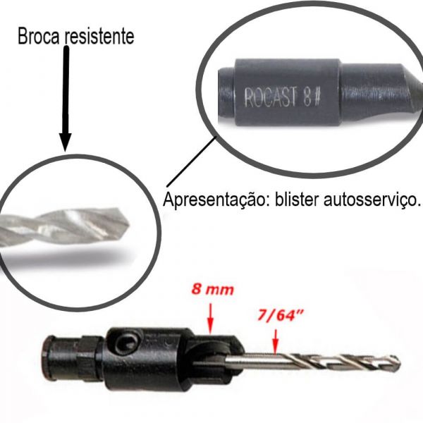 Broca Escariadora Nº 10 - 1/8