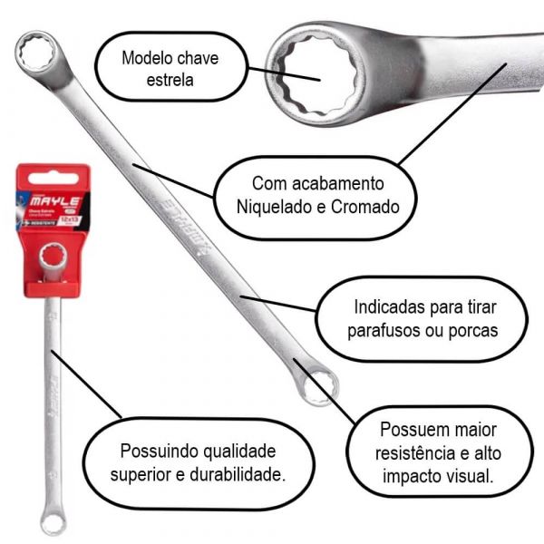 Chave Frezada 14mm X 15mm Mayle