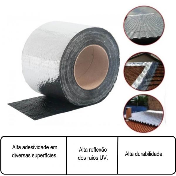Fita Multiuso Aluminizada 5cm x 10m Dryko