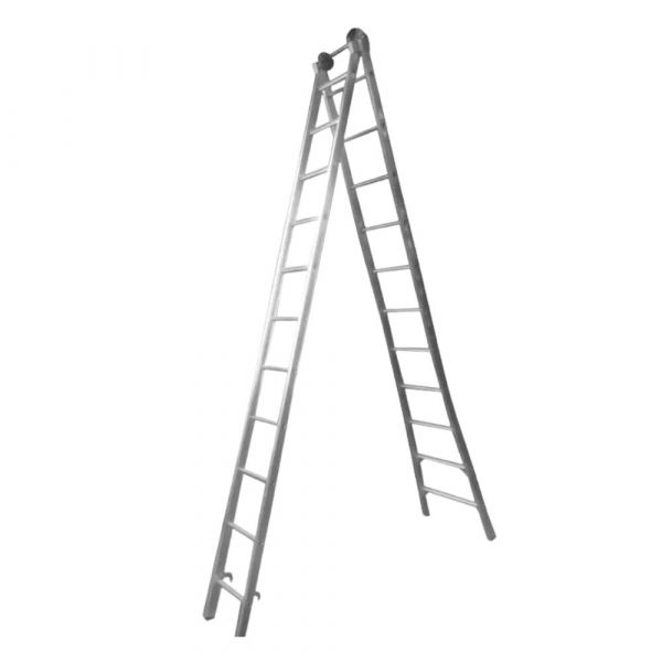 Escada de Alumínio Esticável Dupla 2 Lances 11 Degraus Alulev