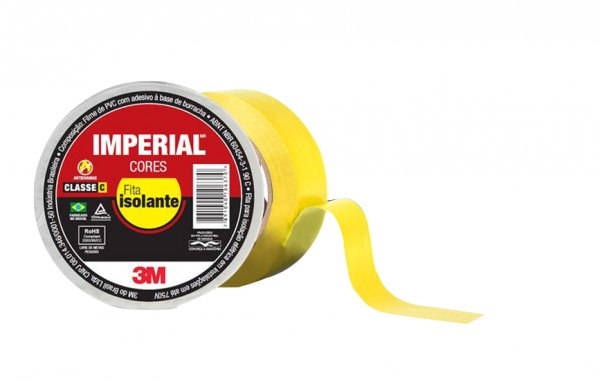 Fita Isolante Imperial Slim Amarela 18mmx20m 3M