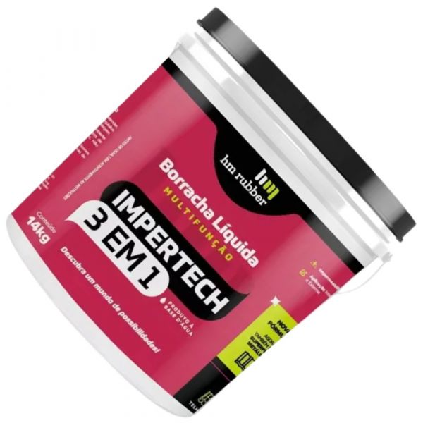 Impermeabilizante Impertech 3 em 1 Incolor 14Kg Hm Rubber